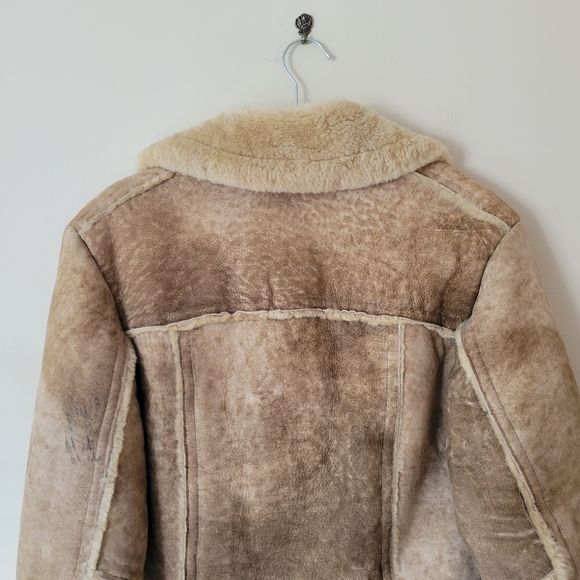 Vintage Genuine Shearling Sheepskin Rancher Jacket - Picture 4 of 10